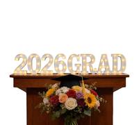 Lettres lumineuses pour étudiants 2026-2026 lettres lumineuses pour décorations de table - Ornements de fête de remise des diplômes d'école LED | pour une utilisation en maternelle, classe préscolaire