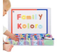 Lettres magnétiques interactives - Kit alphabet majuscules minuscules en EVA, tableau double pour exercices d'orthographe et d'écriture à la main, jouet éducatif lavable avec marqueur et | Salle de