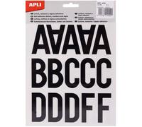 Lettres majuscules adhésives noires 50mm Apli