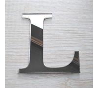 Lettres Miroir Adhésif - Lettre L - Hauteur 10 cm - Initiale Autocollante - Alphabet miroir - Décoration Plexi Miroir - Alphabet 26 Lettres