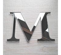Lettres Miroir Adhésif - Lettre M - Hauteur 15 cm - Initiale Autocollante - Alphabet miroir - Décoration Plexi Miroir - Alphabet 26 Lettres