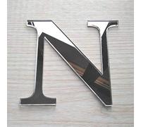 Lettres Miroir Adhésif - Lettre N - Hauteur 15 cm - Initiale Autocollante - Alphabet miroir - Décoration Plexi Miroir - Alphabet 26 Lettres