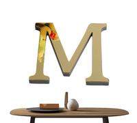 Lettres murales autocollantes en acrylique 3D, lettres de l'alphabet | miroir, décoration d'intérieur, autocollants artistiques pour bricolage, décoration de la maison, or clair