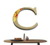 Lettres murales en acrylique miroir - Alphabet 3D autocollant en acrylique doré clair pour décoration d'intérieur, mur, mur d'art pour la maison, la chambre à coucher, le salon