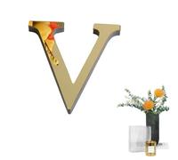 Lettres murales en acrylique miroir - Alphabet 3D autocollant - Lettres en acrylique doré clair pour décoration d'intérieur, mur, mur d'art pour la maison, la chambre à coucher, le salon