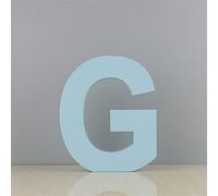 Lettres murales en bois G - Lettre murale décorative bleue pour chambre d'enfant, chambre de bébé, prénom de bébé et décoration de chambre de fille