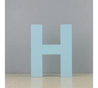 Lettres murales en bois H - Lettre murale décorative bleue pour chambre d'enfant, chambre de bébé, nom de bébé et décoration de chambre de fille