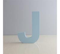 Lettres murales en bois J - Lettre murale décorative bleue pour chambre d'enfant, chambre de bébé, prénom de bébé et décoration de chambre de fille