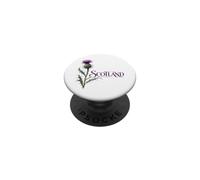 Lettres ornées de chardons écossais écossais PopSockets PopGrip Adhésif