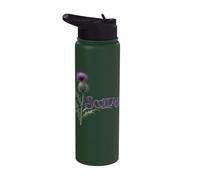 Lettres ornées de chardons écossais écossais Stainless Steel Insulated Water Bottle