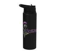 Lettres ornées de chardons écossais écossais Stainless Steel Insulated Water Bottle