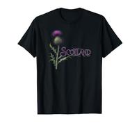 Lettres ornées de chardons écossais écossais T-Shirt Graphique avec Valeur