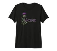 Lettres ornées de chardons écossais écossais T-Shirt Haut de Gamme