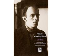 Lettres - Ossip Mandelstam - Actes sud - Poche - Roman