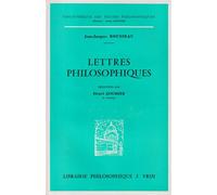 Lettres philosophiques - Jean-Jacques Rousseau - Vrin - Livre