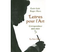 Lettres pour l'art - EMILE GALLE - ROGER - La Nuee Bleue - broché - Essai
