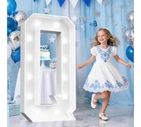 Lettres Q lumineuses à DEL géantes pour chapiteau de 7 m, panneau en mousse épaisse prédécoupé, kit de bricolage pour anniversaire, remise de diplôme, mariage, fête prénatale, fête, décoration de