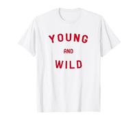 Lettres rouges jeunes et sauvages T-Shirt