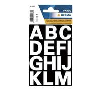 Herma - Lot de 30 lettres autocollantes blanches - 25 mm - Film plastique transparent - Imperméables