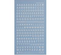 Apli DDB2F - Lettres transfert majuscules blanches - 6 mm - 258 caractères