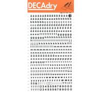 DECADRY Lot de 3 Lettres Transferts (1 Feuille) DD18F 4 mm Noir