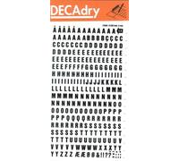 Lettre noire transfert 6mm - 1 feuille