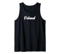 Lettres Word Pologne dans Une Belle Police Blanche Débardeur