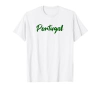 Lettres Word Portugal dans Une Belle Police Verte T-Shirt
