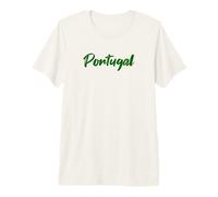 Lettres Word Portugal dans Une Belle Police Verte T-Shirt Haut de Gamme