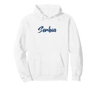 Lettres Word Serbie avec Police Bleue Sweat à Capuche