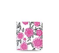 Letts 16-030042p Agenda scolaire 12 mois min Square Flexi Pattern - Sketchy Floral, 2 jours sur 1 page, 2015-2016, rose