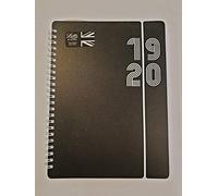 LETTS 2019/20 Black Agenda scolaire 1 semaine sur 2 pages Blanc