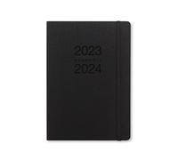 Letts Memo A5 Agenda académique 2023.2024, Semaine sur deux pages, Noir