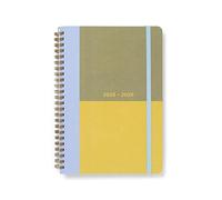 Letts of London akademischer Kalender Colour Block A5 Woche auf 2 Seiten multilanguage Lime 25/26