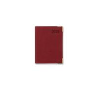 Letts of London Connoisseur Mini agenda semainier de poche 2025 Rouge