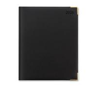 Letts of London Connoisseur Quarto Agenda semainier vertical 2026 avec rendez-vous - Noir 26-TC3YBK