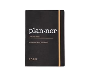 Letts of London Eco Writers Agenda semainier 2025 avec mots Noir Format A5