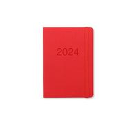 Letts of London Memo A6 semaine sur 2 pages multilingue Red 2024