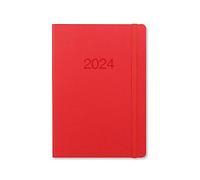 Letts of London Memo semaine A4 sur 2 pages multilingue Red 2024
