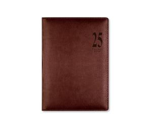 Letts of London Milano Agenda semainier 2025 Format A5 Chocolat