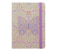 Letts of London® Paisley Agenda académique hebdomadaire/mensuel, août 2025 à juillet 2026, vue hebdomadaire, reliure cousue, multilingue, format A6, 14,9 x 10,5 cm, papillon (C030851-25)