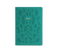 Letts of London Woodland 26-082161 Agenda semainier 2026 Vert Format A5