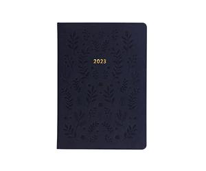 Letts Woodland Agenda semainier 2023 Bleu marine Format A5