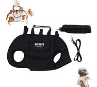 Lettuce Pets Dog Harness, Crossbody Pet Carrier Harness, Adjustable Pet Backpack for Pet Dogs Weighing 2-10kg, Breathable Mesh, Hands-Free Snuggle Sling Dog Carrier (Black,M(9-14lbs))