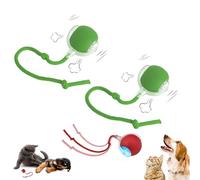Lettuce Pets Dog Toy - Yopoll Interactive Pet Toy Ball with Tail, Bounces, and Changes Direction Unpredictably, Triggers Your Dog's Hunting Instincts - Survives Power Chewers (Green)