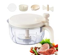 Lettuce Spinner, Egg Separator, 22x17x14cm/8.66x6.69x5.51 Inches Food Processor Mixer, Pump Handle Design, Built-In Colander Drain, 4L Capacity, Perfect for Home Kitchen Salad Prep