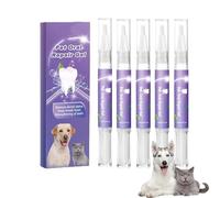 Lettucepets Dog Toothbrush, Pet Oral Repair Gel Pen for Dogs, Lettuce Pets Toothbrush, Lettuce Pets Oral Repair Gel, Dog Teeth Cleaning Brush Pen for Dog Cats Dental Care (5pcs)