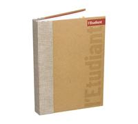 L'Etudiant Agenda Scolaire 2025-2026 Journalier, Eco Responsable, Couverture Kraft et Dos en Tissu 15x20cm