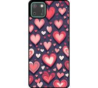 L'étui Smartphonica convient à Huawei Y5P avec Hearts Imprint - Coque arrière en TPU avec design en forme de cœur