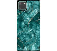 L'étui Smartphonica convient pour Huawei Y5P avec impression marbre - Coque arrière TPU design marbre - Or Vert